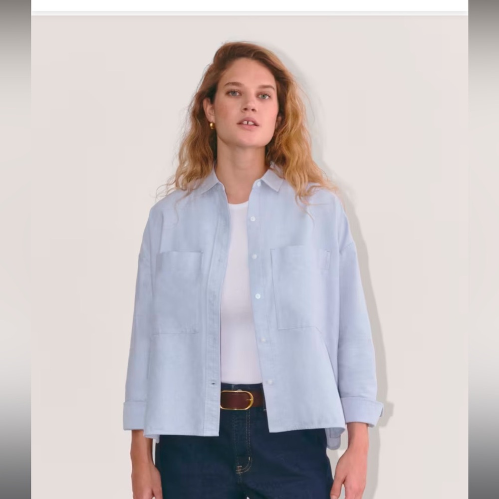 Everlane The Boxy Oxford (In Dark Blue!!)